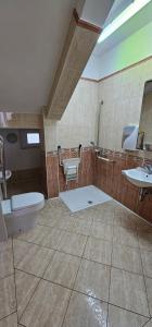伊佐拉Depandansa Vista Parco, Izola的浴室设有2个水槽、卫生间和镜子。