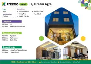 阿格拉Treebo Trend Taj Dream Agra的 ⁇ 蓝梦阿扎网站的截图