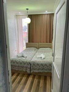 巴统Hotel Buta的一间卧室设有一张床和一个窗口