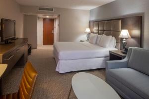 哈帕克长岛哈帕克丽筠酒店的酒店客房配有1张床、1台电视和1张沙发。