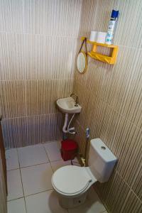 巴纳伊巴Chale c WiFi e excelente localizacao-Parnaiba的一间带卫生间和水槽的浴室