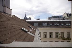 维也纳Central Rooftop Apartment with Balcony的建筑屋顶的景色