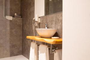 普雷多雷戴朗吉罗酒店的一个带碗水槽的柜台浴室