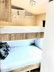 莱克内斯Microhouse Leknes in Lofoten的一间设有两张双层床的客房