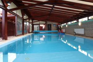 FótBarackos Wellness Villa Fót的蓝色海水大型游泳池