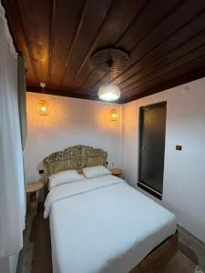 阿马西亚Albayrak Konağı Otel的卧室配有白色的床和椅子