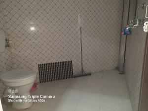 戈勒克布尔Gokul PG Homestay的一间带卫生间和淋浴的小浴室