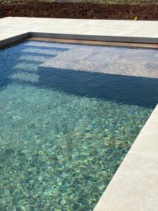蒙塔尔巴诺Villa Narducci的庭院中清澈的海水游泳池