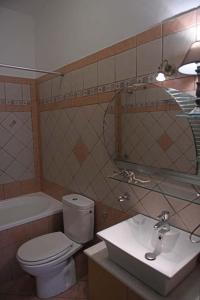阿梅尼斯蒂斯Villa Christina的一间带卫生间和水槽的浴室