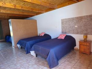 圣佩德罗·德·阿塔卡马Hostal Belen的一间卧室,配有两张床
