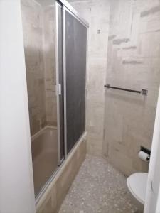 阿卡普尔科Hermosa Suite en Acapulco的带淋浴、浴缸和卫生间的浴室