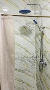 比什凯克Нарэл的玻璃门淋浴和毛巾