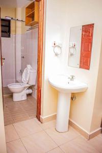 RuiruDandy Home, 2 BdRm, Estn Bypass Kamakis Greenspot的一间带卫生间和水槽的浴室