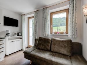 芬德尔斯Spacious Apartment in Fendels amidst Mountains的带沙发和窗户的客厅