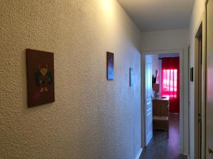 Saint-Aventinplein sud的墙上有两幅画作的走廊