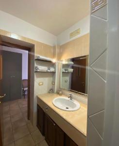 阿韦利诺GuesthouseAntonia的一间带水槽和镜子的浴室