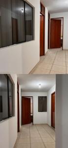 阿亚库乔Vicencio的两张带门和走廊的房间的照片