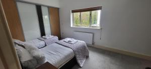 温德米尔木林酒店的小房间设有两张床和窗户