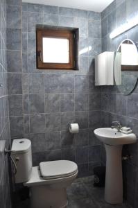 索科矿泉村Apartmani Bon Bons的一间带卫生间和水槽的浴室