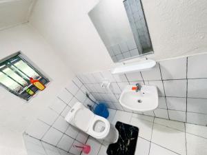 MuhaziMuhazi View Resort的一间带水槽、卫生间和镜子的浴室