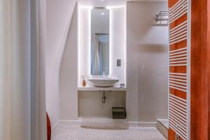 根特WAY SWEET DREAMS - Room 4的一间带水槽和镜子的浴室