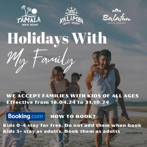 科图Tamala Beach Resort的和家人一起度假的传单