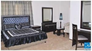 锡亚尔科特Hotel Javson的一间卧室配有一张床、镜子和椅子