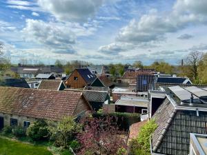 RinsumageestHerberg Het Rechthuis的享有带房屋和屋顶的城镇美景