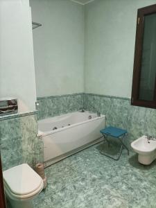纳维廖河畔特雷扎诺Dolce Risveglio vicino Milano的带浴缸、卫生间和盥洗盆的浴室