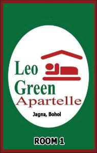 JagnaLeo Green Apartelle的绿色标志,绿色标语