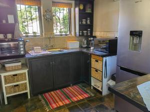 开普敦Teas & Seas Self Catering Cottage的厨房配有水槽和冰箱