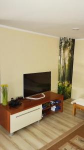 奥古斯图Kwatera Na Rogu的客厅配有大屏幕平面电视