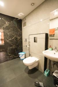 斯利那加Zaabeel Villa Kashmir的一间带卫生间和水槽的浴室