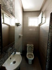 比塞大Chez trina house的一间带卫生间和水槽的小浴室