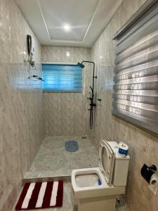 EjisuCalm Luxurious Home的一间带水槽和卫生间的浴室