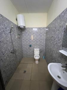 瓦加杜古RESIDENCE OUAGA的一间带卫生间和水槽的浴室