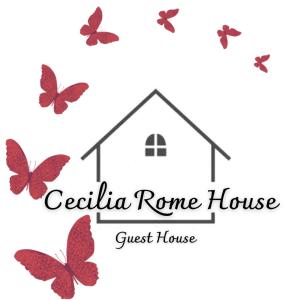 罗马Cecilia Rome House的一群蝴蝶飞在旅馆周围