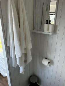 Gowrie Little PlainToowoomba Valley Views的浴室提供白色毛巾和卫生纸。