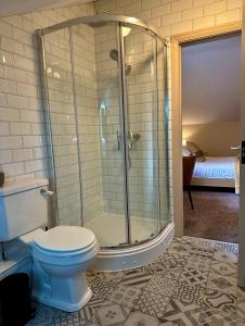 索厄比布里奇The Alma Inn的一间带卫生间和淋浴的浴室