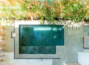圣塔特蕾莎海滩Alma Tropical - 4 Unit Luxury Villa Experience Santa Teresa的植物之家的游泳池