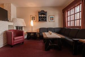 海姆瑟达尔法尼图伦公寓的带沙发和壁炉的客厅