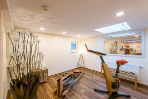 黑尔戈兰岛Insulaner Dependance的一间带跑步机的健身房