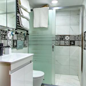 伊斯坦布尔Denis suit apart的一间带卫生间和淋浴的浴室