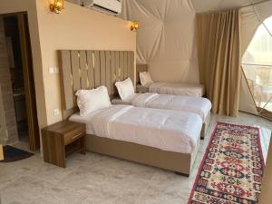 Wadi Rum Ali Bubble camp客房内的一张或多张床位