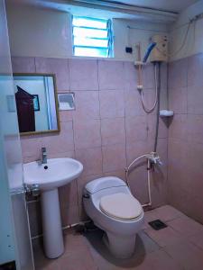 宿务Goland Pension House & Dormitory by SMS Hospitality的一间带卫生间和水槽的浴室