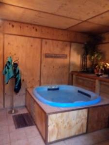 帕拉帕拉乌姆海滩Dream Escape for 2的客房内的大蓝色浴缸