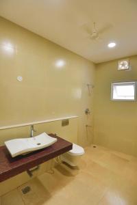 钦奈城奈普斯公园11号大道精品酒店的一间带水槽和卫生间的浴室