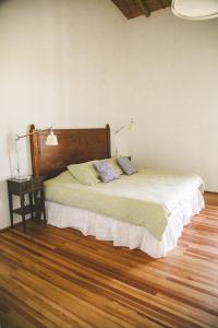 卢汉德库约Enlace Casa de Huespedes的一间卧室配有一张带两个枕头的床