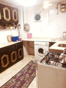 卢克索Alam B&B Luxor的小厨房配有炉灶和水槽