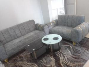基塔莱Emerald Gardens Airbnb的客厅配有两张沙发和一张桌子